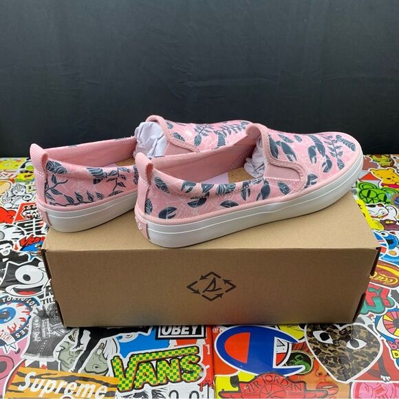 Sperry Crest Resort Pink Floral Slip Ons Women's Various Size - Picture 2 of 13